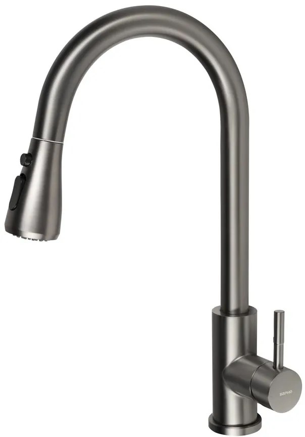 Sapho Sapho, MIKELA stojánkova drezová batéria s výsuvnou spŕškou, grafitová, 1106-30GM