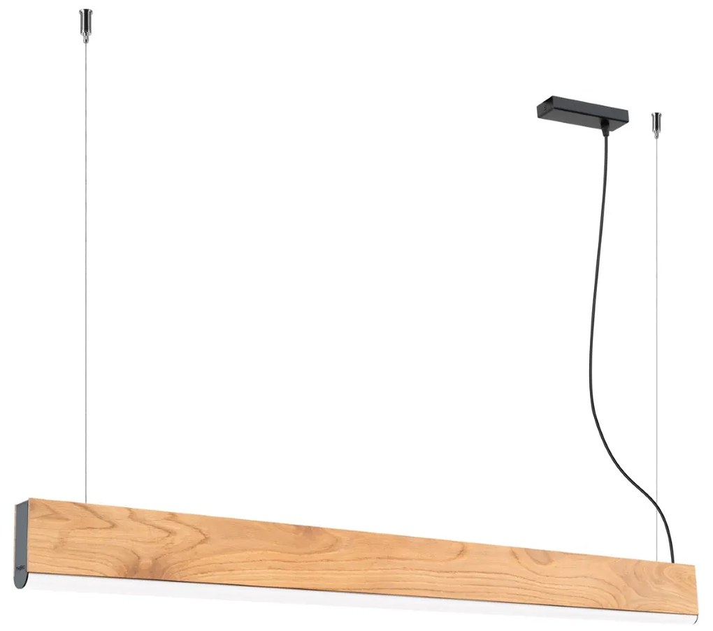 Závesné LED svietidlo Lykke 120, 1x LED 29w, 3000k, drevo