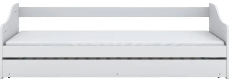 Detská posteľ Blanka 200x90 cm bez matraca s výsuvnou prístelkou biela