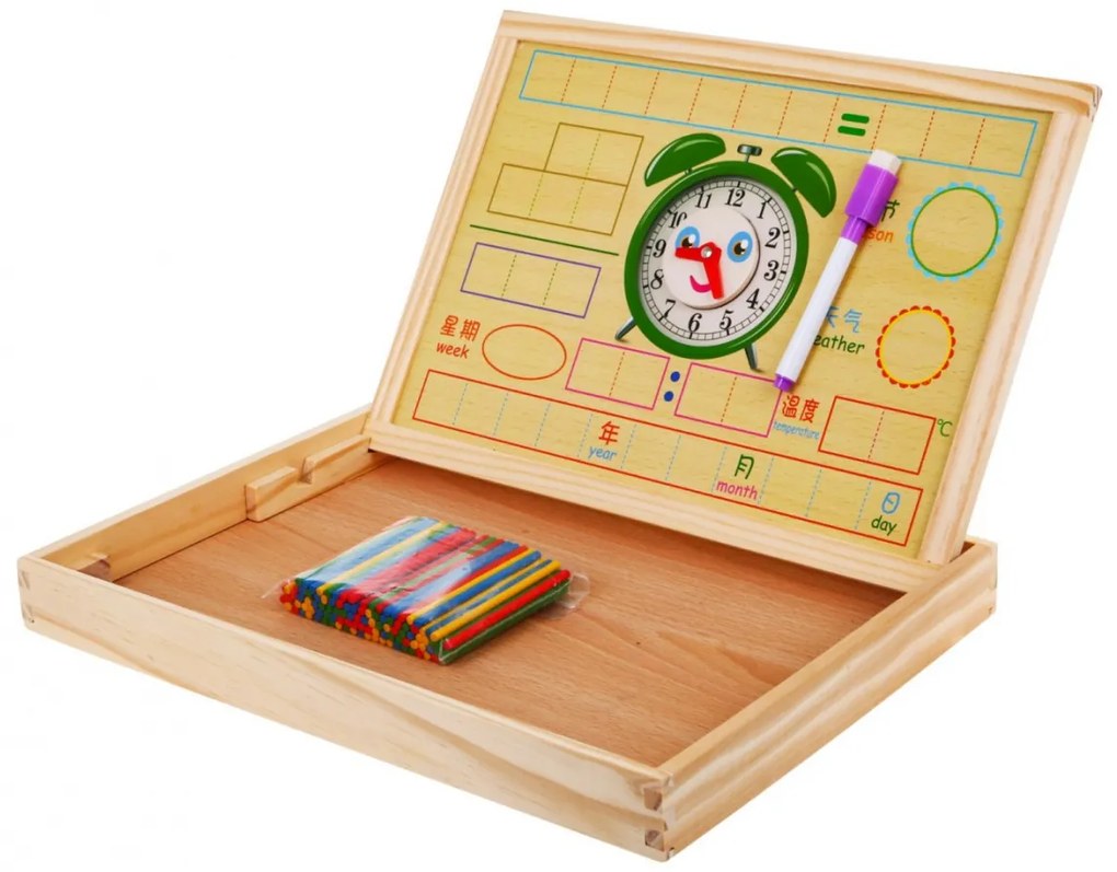 RAMIZ Vzdelávacia magnetická drevená tabuľa