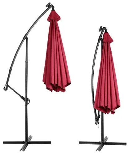 InternetovaZahrada LED slnečník Mali Ø350 cm - červený