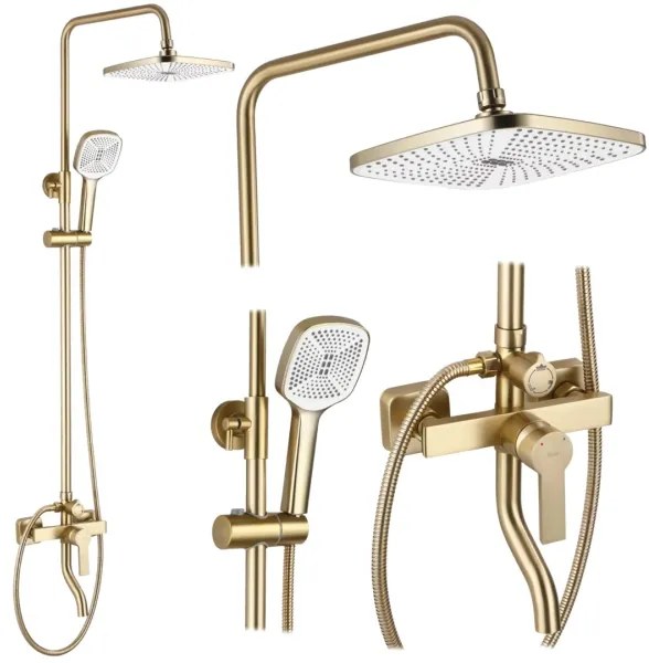 REA-P7841 - Sprchová súprava s batériou ARGUS, brúsené zlato
