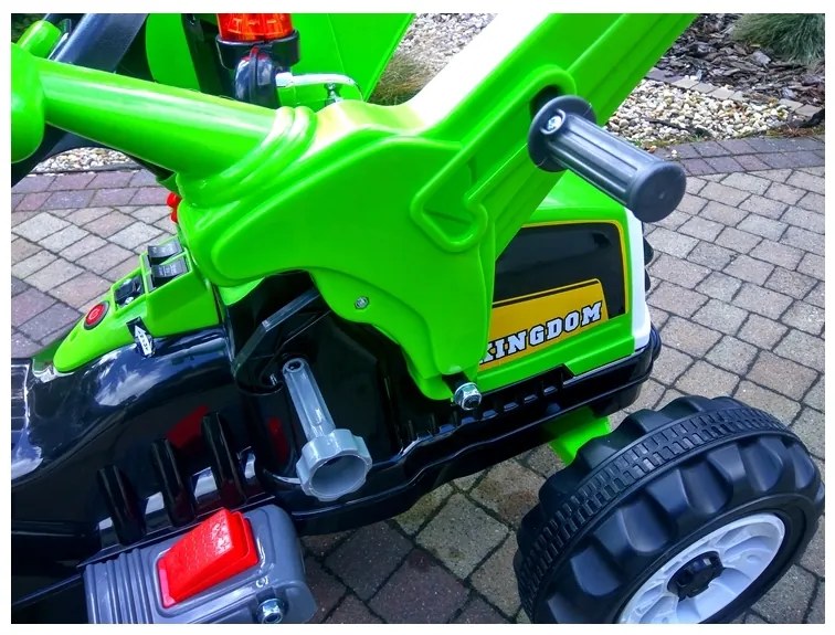 LEAN TOYS ELEKTRICKÝ TRAKTOR S NABERAČKOU ZELENÝ - MOTOR - 2x45W - BATÉRIA 2x6V7Ah - 2022