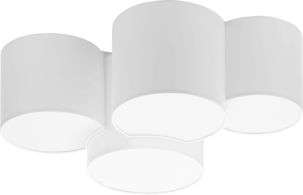 TK-LIGHTING Moderné stropné osvetlenie MONA WHITE, 4xE27, 60W, biela