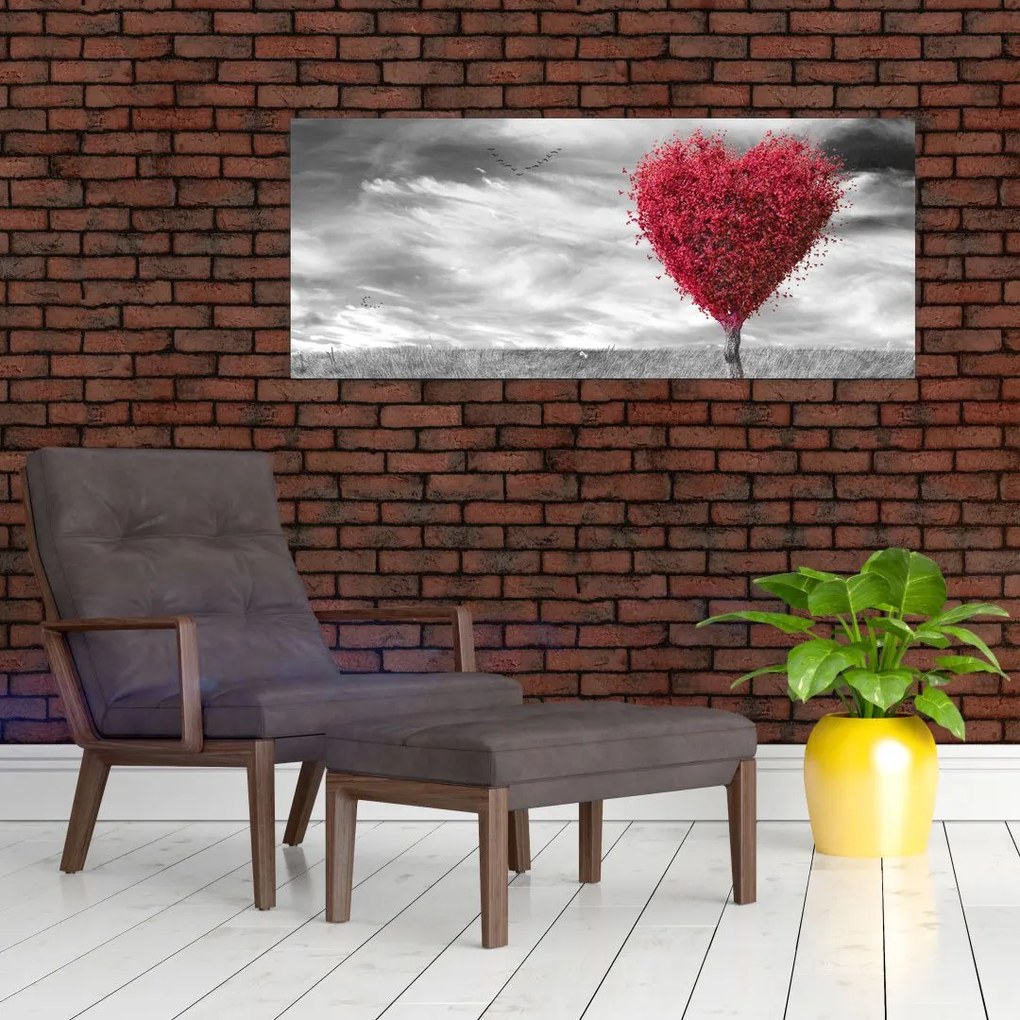 Obraz - Srdce korunou stromu (120x50 cm)