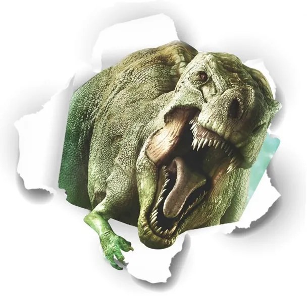 Veselá Stena Samolepka na stenu na stenu Tyranosaurus Jurský park