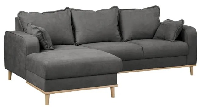 Tmavosivá rohová pohovka (ľavý roh) Beata - Ropez