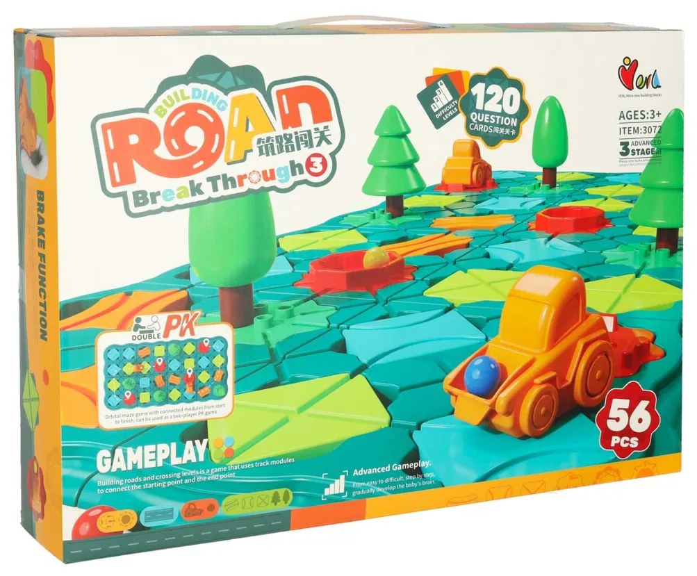 Puzzle stolová hra bludisko prekážková dráha 56 el.