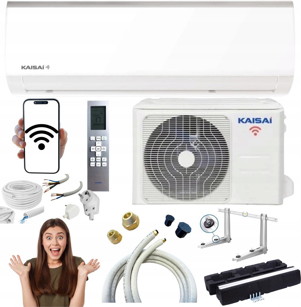 Nástenný klimatizátor Kaisai Fly 3,5 kW Funkcia Vykurovania Samostatná Montáž