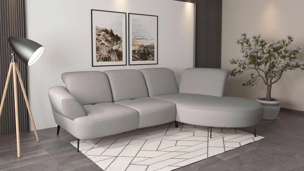XXXLutz ROHOVÁ SEDAČKA, textil, svetlosivá Sit & More - Sedačky - 000144013257