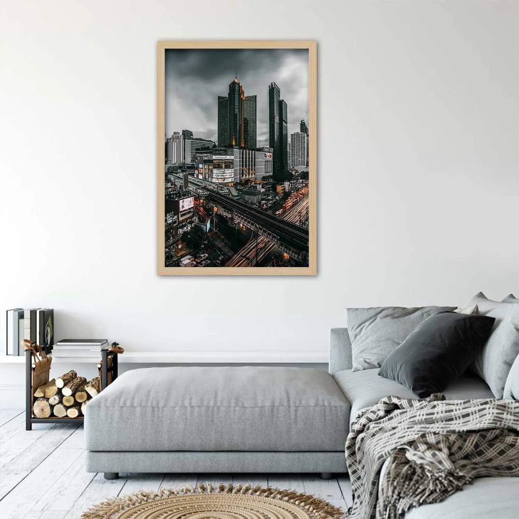 Gario Plagát Mraky nad mestom Farba rámu: Bez rámu, Rozmery: 30 x 45 cm