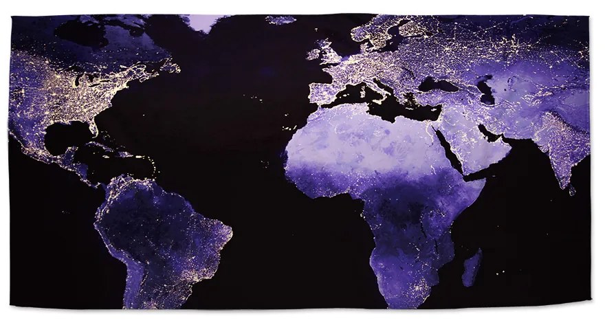 Sablio Uterák Svetelná mapa sveta - 30x50 cm