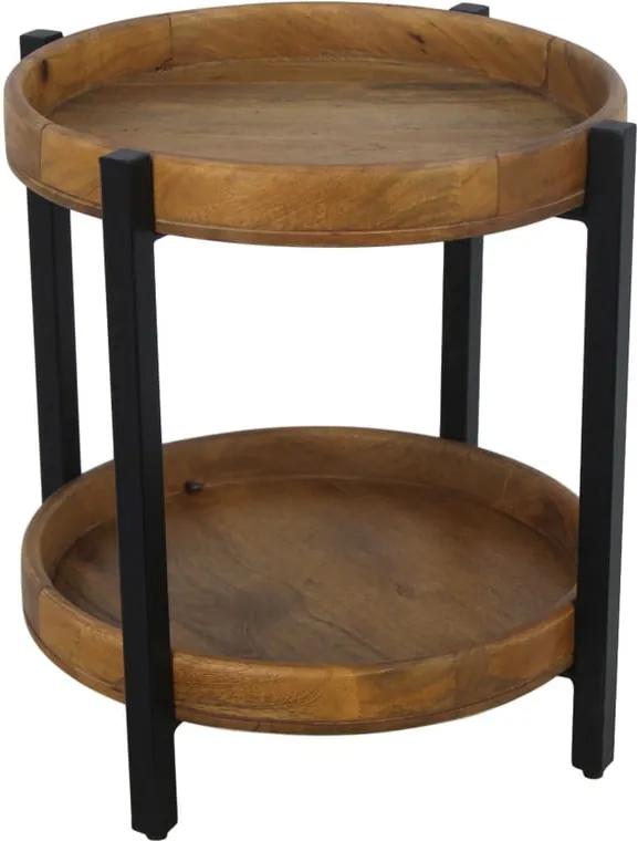 Odkladací stolík z mangového dreva HSM collection Ediash, Ø 50 cm