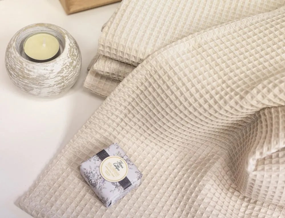 Polášek Vaflová osuška - Krémová | 70 x 140 cm