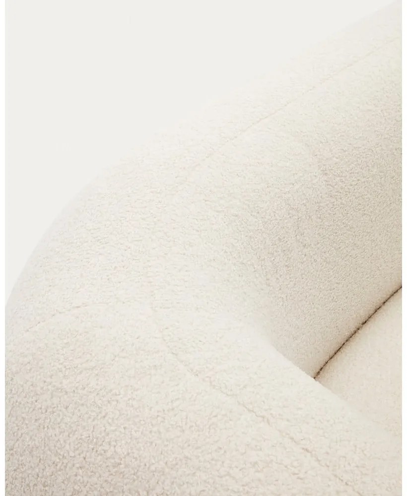 Krémová pohovka z textílie buklé 246 cm Martina – Kave Home