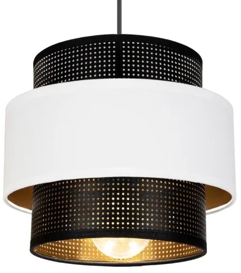 Luster na lanku NESS 3xE27/60W/230V pavúk čierna/biela