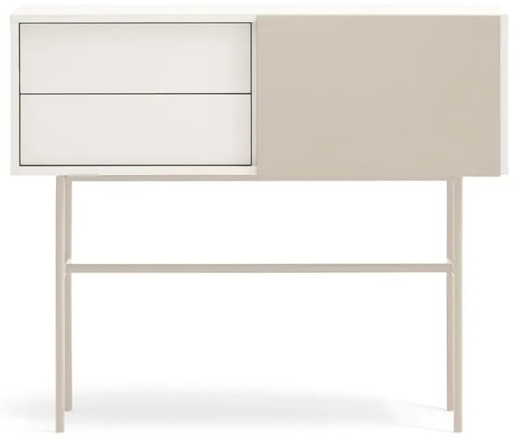 Béžovo-krémový konzolový stolík 35x110 cm Nube – Teulat
