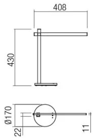 Redo 01-2212 - LED Stm. stolná lampa OMEO LED/5,5W/230V 3000/4500/6500K biela