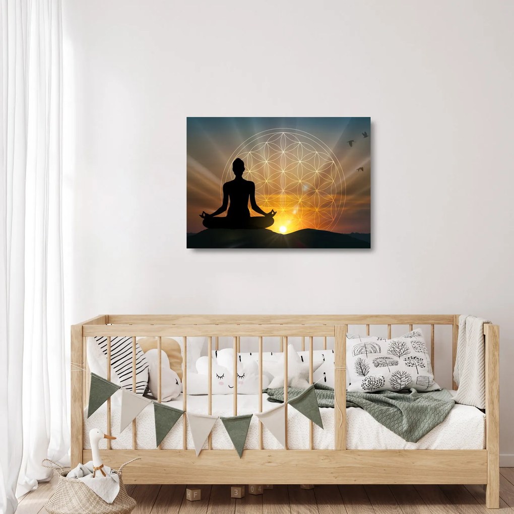 Sklenený obraz meditácie (70x50 cm)