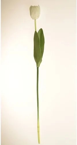 Umelá kvetina Tulipán biela, 60 cm