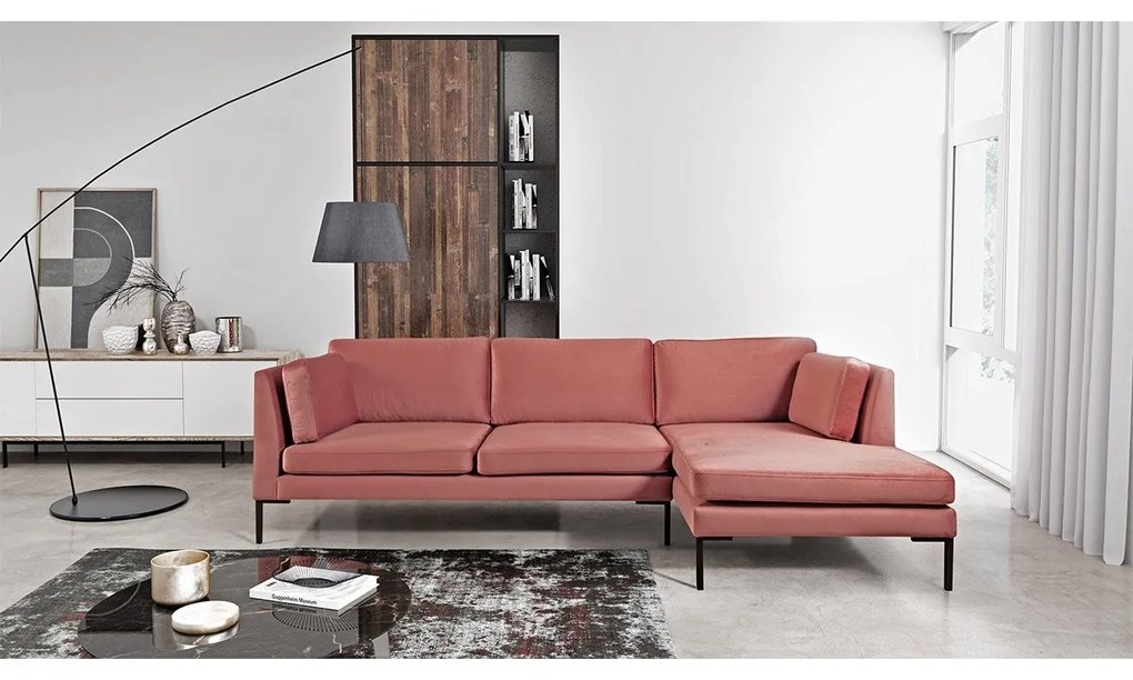 Rohová sedacia súprava Meers II, Dostupné poťahy: French Velvet 682, Strana: ľavá