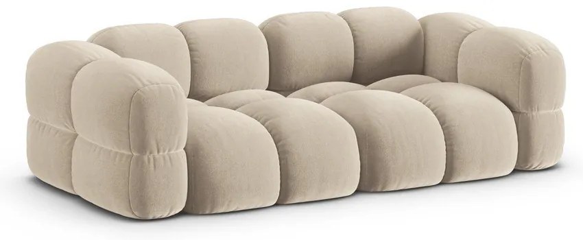 Béžová zamatová pohovka 250 cm Loretto – Cosmopolitan Design