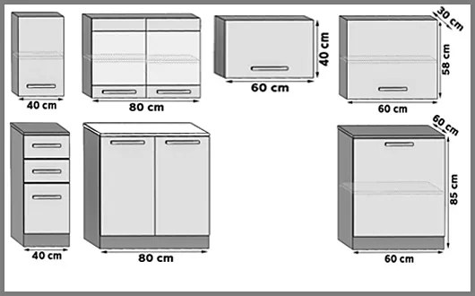 Kuchyňa biela 240 cm Madrid