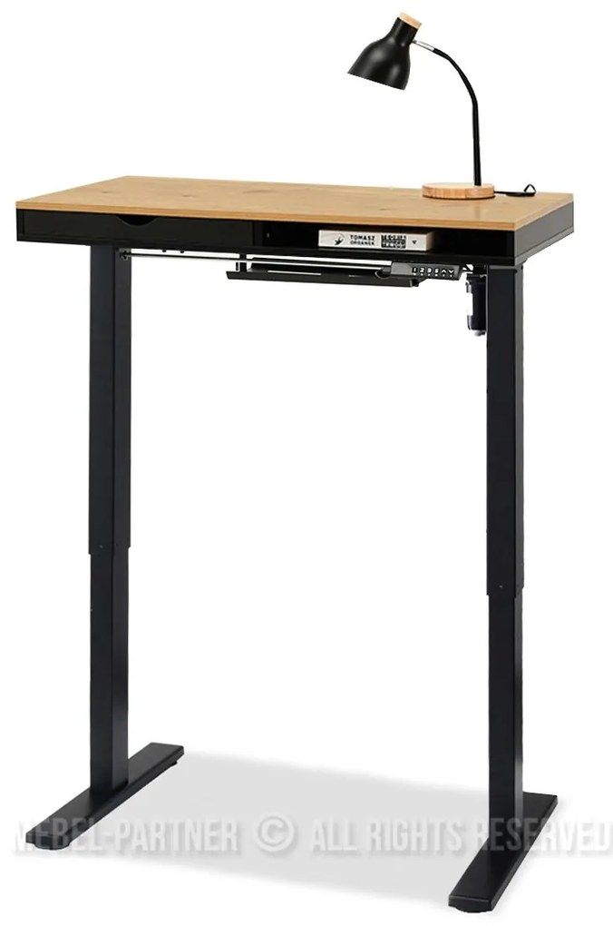 PC stolík Osto 100 (dub čierny + čierna). Akcia -15%. Vlastná spoľahlivá doprava až k Vám domov. 1109819
