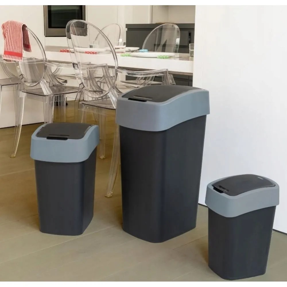 Čierny odpadkový kôš Curver Pacific, 45 l