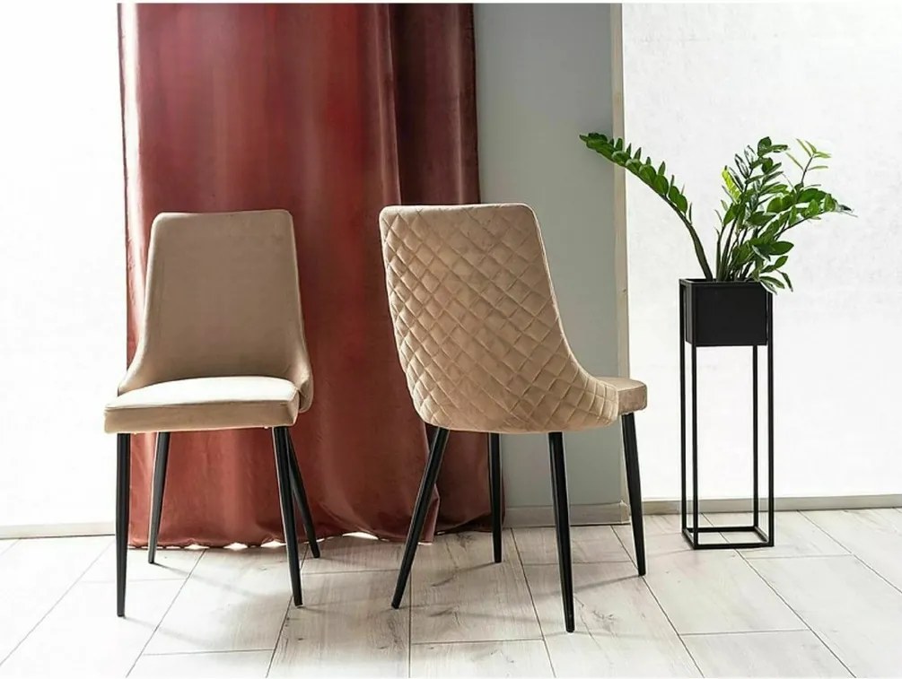 SI Piano B Sametová stolička béžová