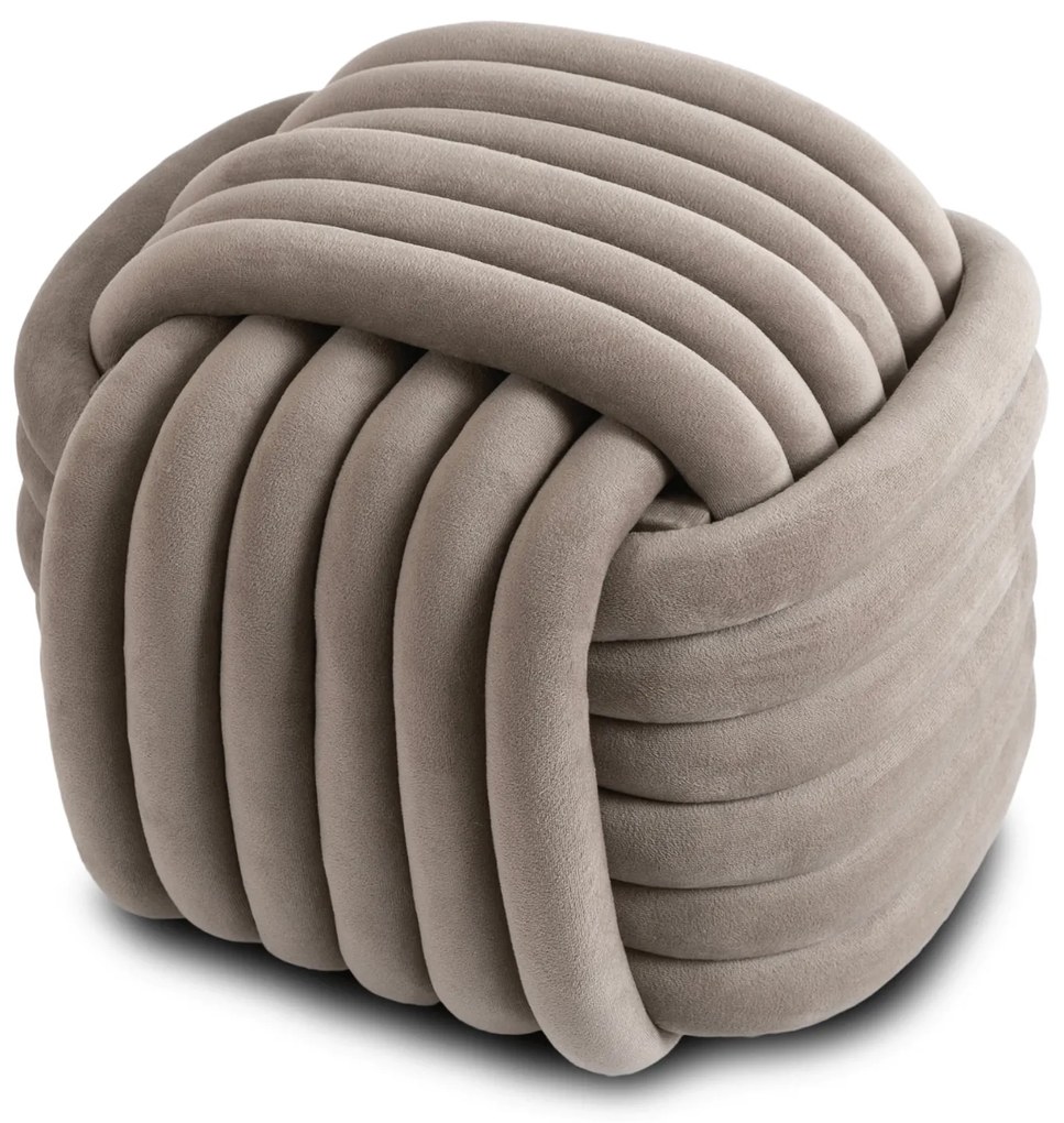 Velúrová taburetka Magma, béžová