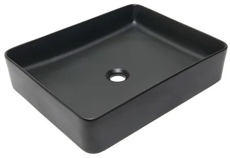 Umývadlo na dosku SAT Infinitio 50x40 cm černá mat bez prepadu SATINF5040BKM, 1 ks