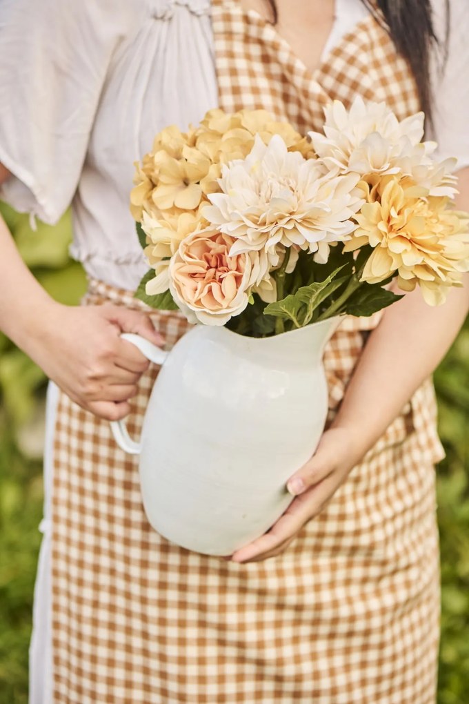 Ib Laursen Umelá kvetina Dahlia Butter Cream