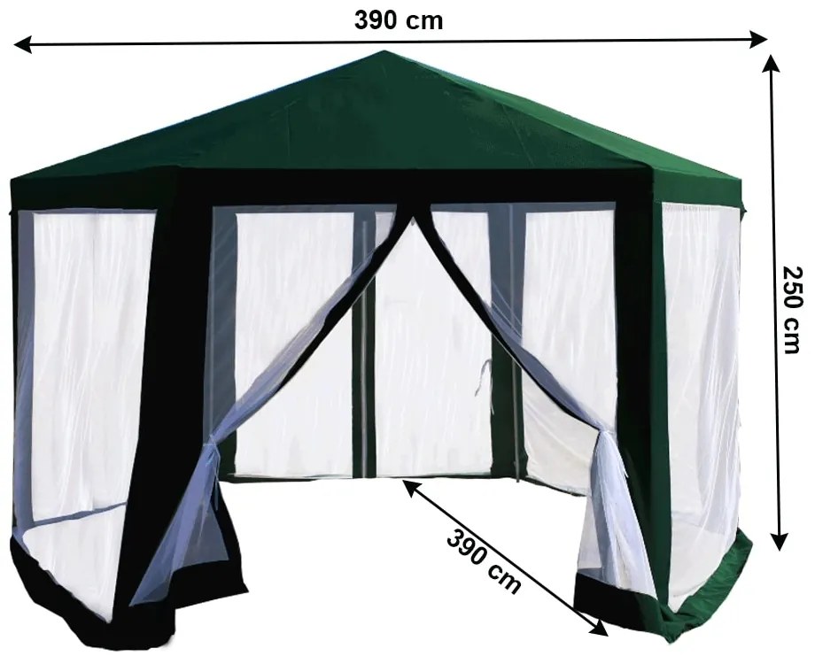 Stanový altánok Rhoda (zelená + biela). Akcia -50%. Vlastná spoľahlivá doprava až k Vám domov. 1034236