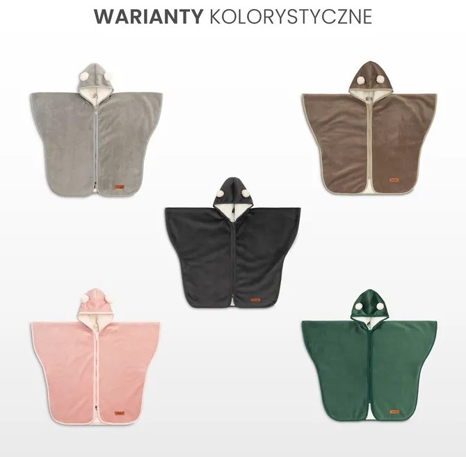 SENSILLO Pončo do autosedačky GREEN PLUSH