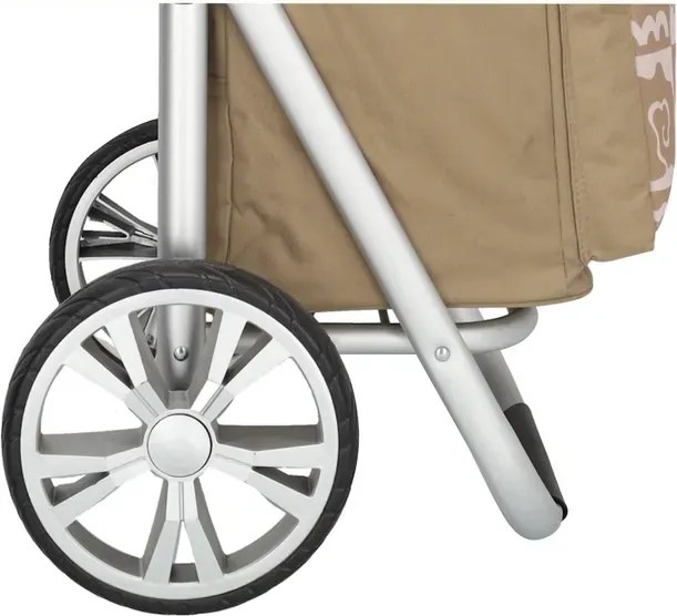 Beagles Béžový kárový nastaviteľný nákupný vozík na kolieskach “Hercules“