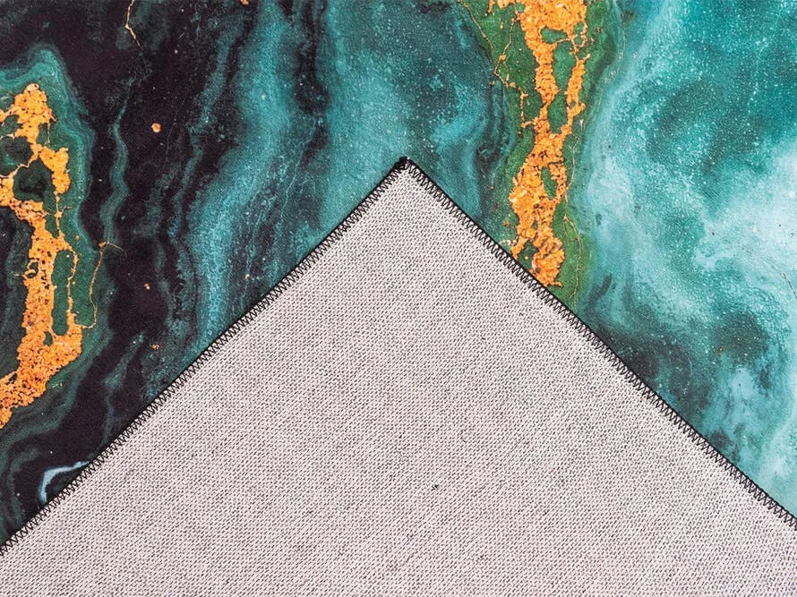 TZ Smaragdový mramorový koberec OVON Rozmer: 200x300 cm