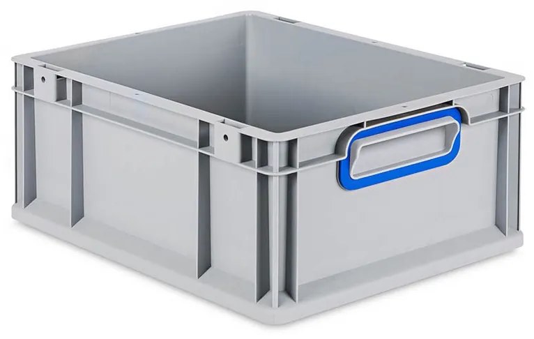 Sada 10 kusov - Eurobox Next Gen 2.0 - Stohovateľná nádoba s uzavretými rukoväťami - Modrá - 400 x 300 x 170 mm
