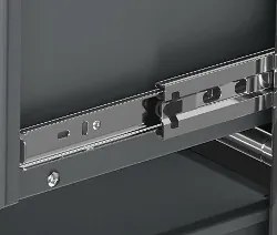 Kovový nočný stolík so zásuvkou »CN3«, sivý