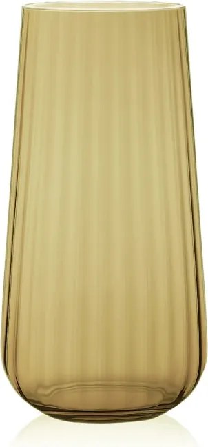 SKLENENÁ VÁZA RONA DECO FADE CITRINE 25CM