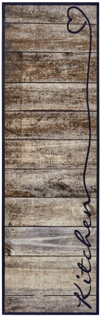 Hanse Home, Koberec behúň Cook & Clean 105390 Brown Taupe, 50x150, hnedá, kuchyňa