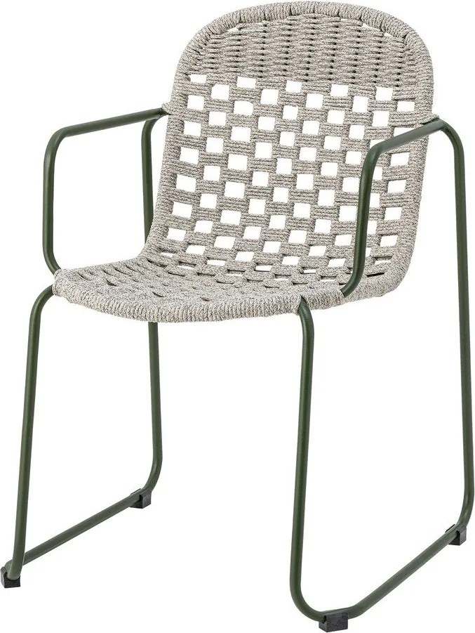 Sivá kovová záhradná stolička Calana – Bloomingville