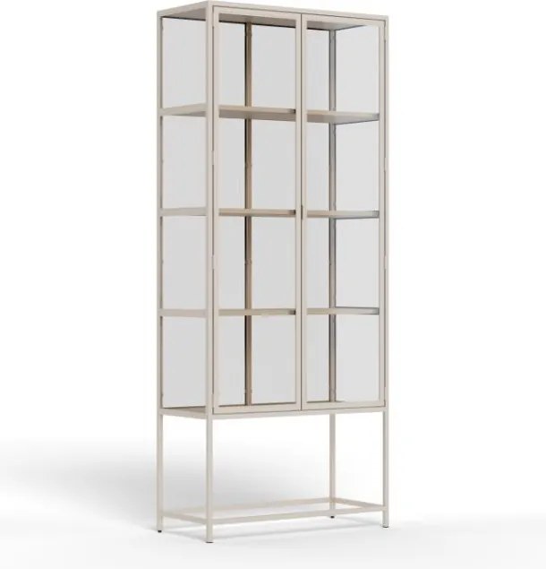 Vitrína Seaford 77x185,6 cm sivá