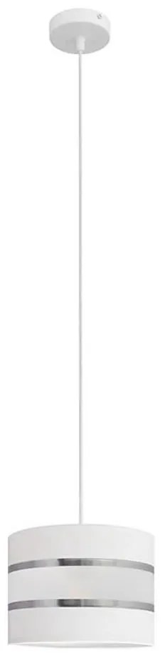 Luster na lanku HELEN 1xE27/15W/230V pr. 20 cm biela