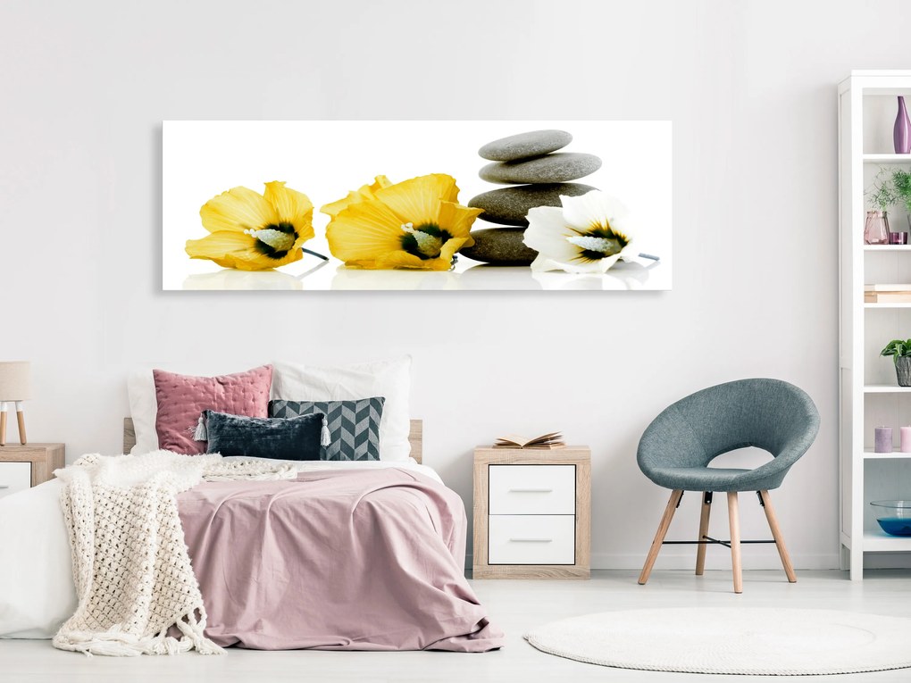 Artgeist Obraz - Calm Mallow (1 Part) Narrow Yellow Veľkosť: 150x50, Verzia: Premium Print