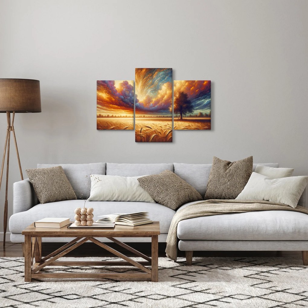 Obraz – Strom na poli (90x60 cm)