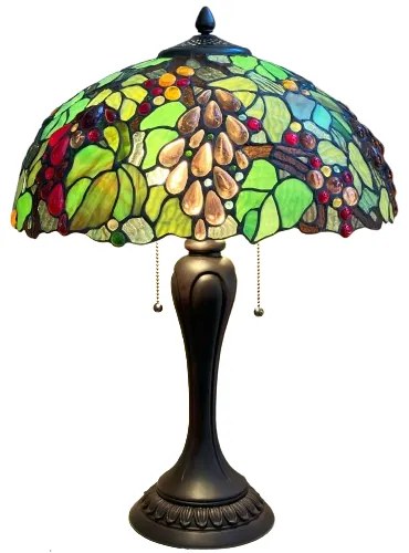 Tiffany svietidlo s retiazkami Ø42*60 WINE OVAL