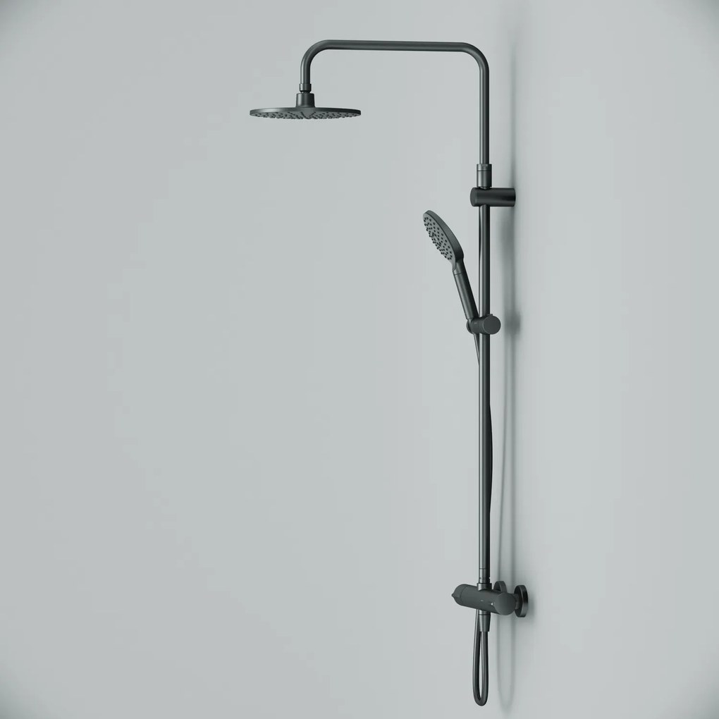 Sprchový systém AM.PM Hit F07TA422 s termostatickousprchovou batériou, čierny
