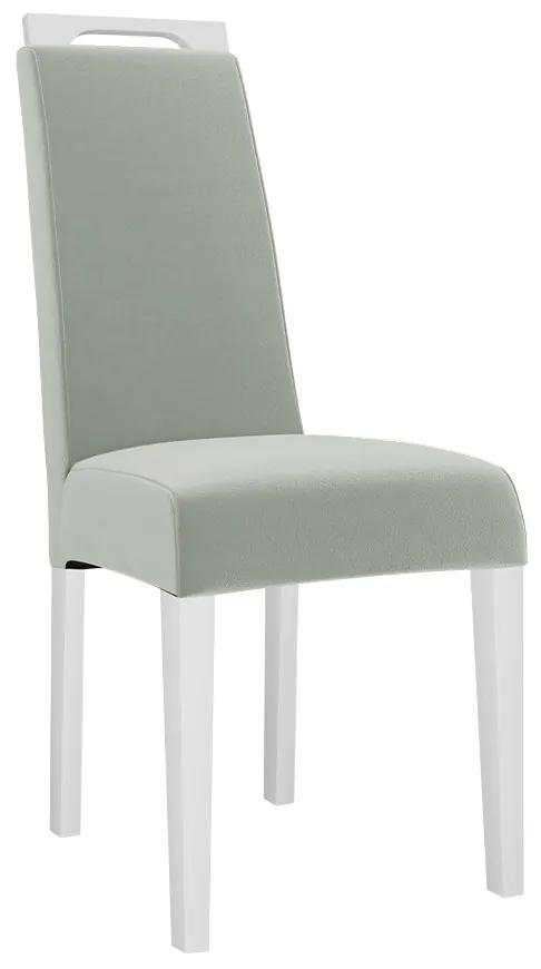 Jedálenská stolička JK79, Dostupné poťahy: Magic Velvet 2240, farebné prevedenie stoličky v dreve: biela
