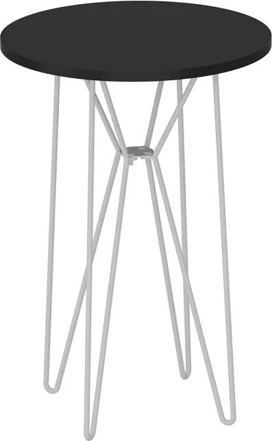 Příruční stolek, černý dub / bílé kovové nohy RUBEN 0000191785 Tempo Kondela